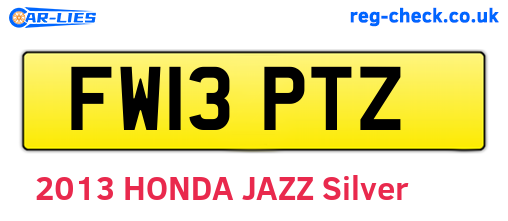 FW13PTZ are the vehicle registration plates.