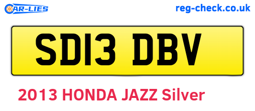 SD13DBV are the vehicle registration plates.
