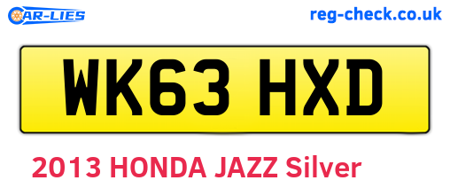 WK63HXD are the vehicle registration plates.