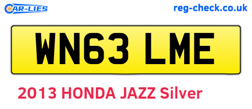 WN63LME are the vehicle registration plates.