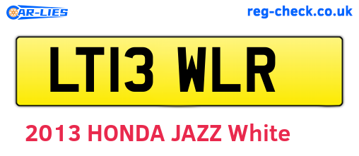 LT13WLR are the vehicle registration plates.