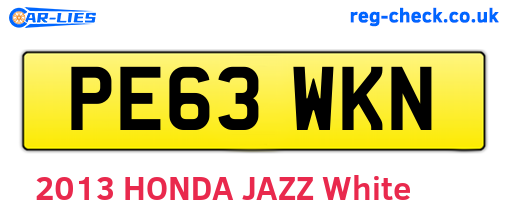 PE63WKN are the vehicle registration plates.