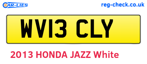 WV13CLY are the vehicle registration plates.