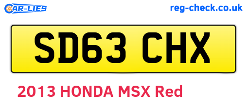 SD63CHX are the vehicle registration plates.
