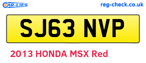 SJ63NVP are the vehicle registration plates.