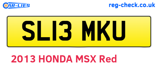 SL13MKU are the vehicle registration plates.