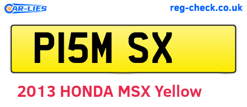 P15MSX are the vehicle registration plates.