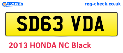 SD63VDA are the vehicle registration plates.