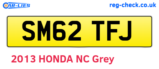 SM62TFJ are the vehicle registration plates.