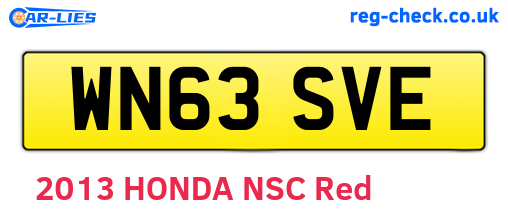 WN63SVE are the vehicle registration plates.