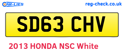 SD63CHV are the vehicle registration plates.