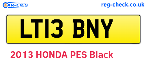 LT13BNY are the vehicle registration plates.