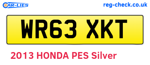 WR63XKT are the vehicle registration plates.