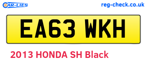 EA63WKH are the vehicle registration plates.