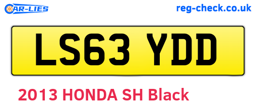 LS63YDD are the vehicle registration plates.