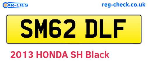 SM62DLF are the vehicle registration plates.