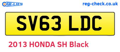 SV63LDC are the vehicle registration plates.