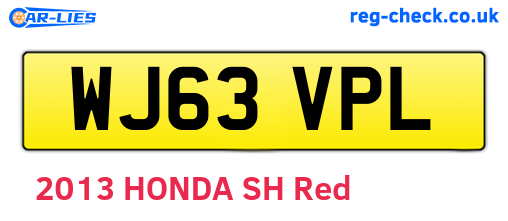 WJ63VPL are the vehicle registration plates.