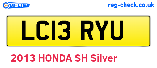 LC13RYU are the vehicle registration plates.