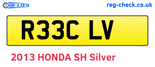 R33CLV are the vehicle registration plates.