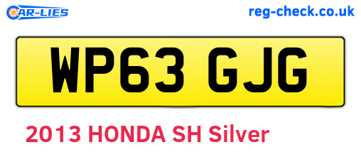 WP63GJG are the vehicle registration plates.