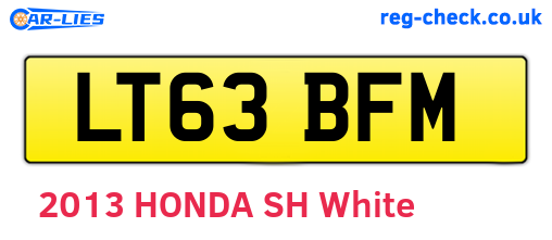 LT63BFM are the vehicle registration plates.