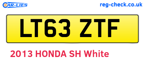 LT63ZTF are the vehicle registration plates.