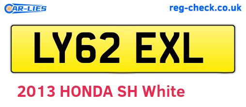 LY62EXL are the vehicle registration plates.