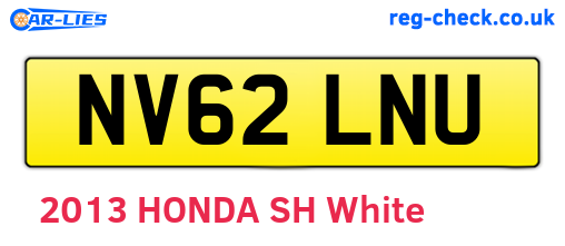NV62LNU are the vehicle registration plates.