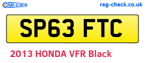 SP63FTC are the vehicle registration plates.