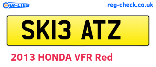 SK13ATZ are the vehicle registration plates.
