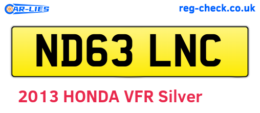 ND63LNC are the vehicle registration plates.