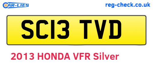 SC13TVD are the vehicle registration plates.