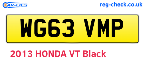 WG63VMP are the vehicle registration plates.