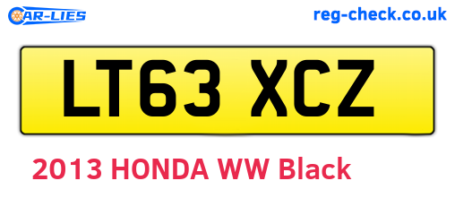 LT63XCZ are the vehicle registration plates.