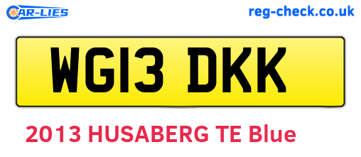 WG13DKK are the vehicle registration plates.