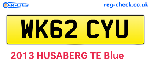 WK62CYU are the vehicle registration plates.