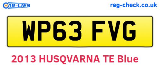 WP63FVG are the vehicle registration plates.