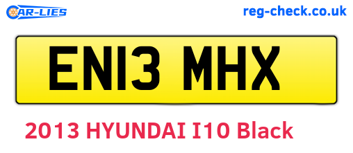 EN13MHX are the vehicle registration plates.