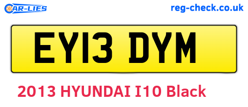 EY13DYM are the vehicle registration plates.