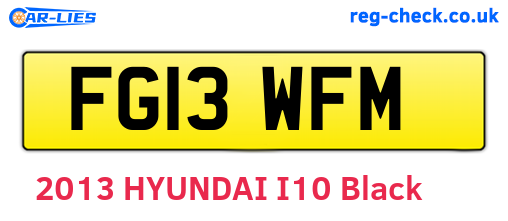 FG13WFM are the vehicle registration plates.