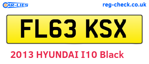 FL63KSX are the vehicle registration plates.