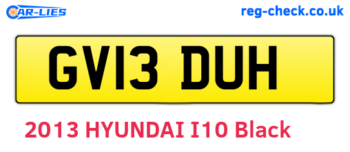 GV13DUH are the vehicle registration plates.