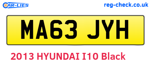 MA63JYH are the vehicle registration plates.