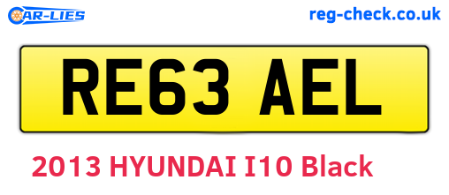 RE63AEL are the vehicle registration plates.