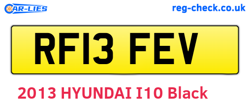 RF13FEV are the vehicle registration plates.