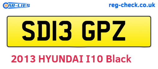 SD13GPZ are the vehicle registration plates.