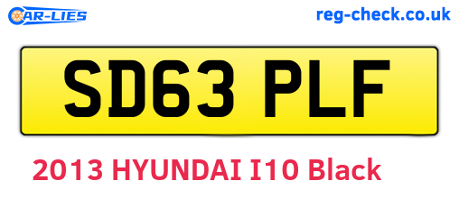 SD63PLF are the vehicle registration plates.