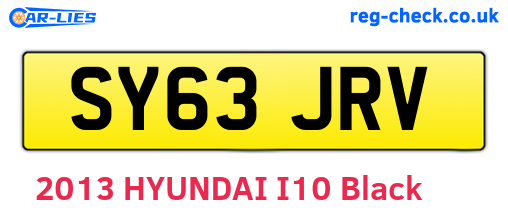 SY63JRV are the vehicle registration plates.