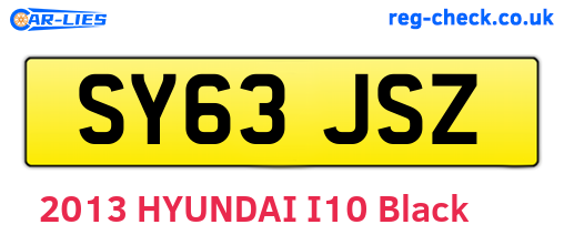 SY63JSZ are the vehicle registration plates.